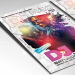 Download DJ Maxi Party Card Printable PSD Template 2