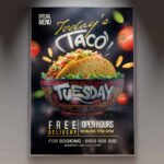 Download Taco Tuesday Event Card Printable PSD Template 1