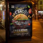 Download Taco Tuesday Event Card Printable PSD Template 3