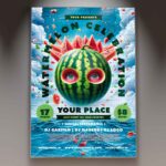 Download Watermelon Celebration Card Printable PSD Template 1