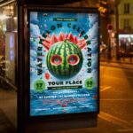 Download Watermelon Celebration Card Printable PSD Template 3