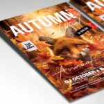 Download Autumn Festival Card Printable PSD Template 2