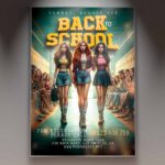 Download Back to School Party Card Printable PSD Template 1