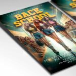 Download Back to School Party Card Printable PSD Template 2