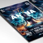 Editable DJ Guest Halloween Flyer Template with eerie graphics perfect for Halloween DJ events.