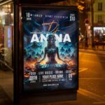 High-quality DJ Guest Halloween Flyer Template designed for digital and print use.
