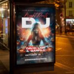 High-resolution DJ Halloween Flyer Template designed for both digital and print use.