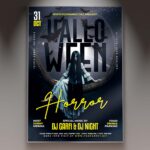 Download Halloween Horror Card Printable PSD Template: Crafting the Perfect Invitation for a Night of Terror 1