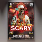 Download Scary Night 2025 Card Printable PSD Template: Your Gateway to a Night of Chills 1