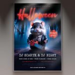 Download Scary Night Card Printable PSD Template 1
