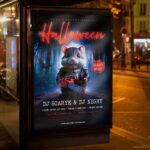 Download Scary Night Card Printable PSD Template 3