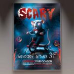 Download Scary Party Card Printable PSD Template 1