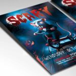 Download Scary Party Card Printable PSD Template 2