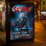 Download Scary Party Card Printable PSD Template 3