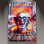 Beetlejuice Flyer Template featuring quirky visuals and bold typography