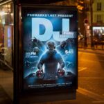 High-resolution DJ Halloween Event Flyer Template for digital and print promotions.