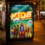 High-resolution Kids Costume Party Flyer Template for both print and digital use