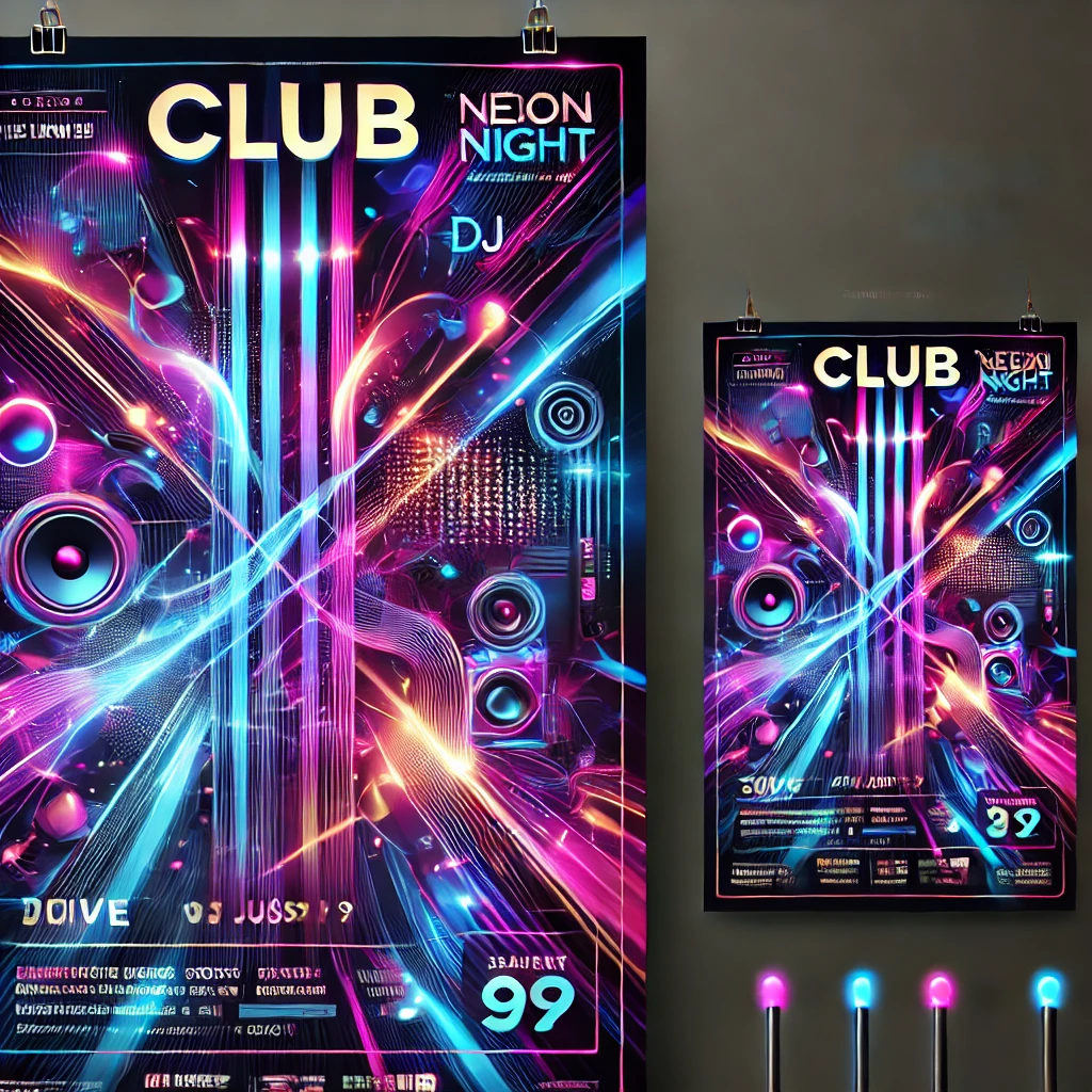 Club poster template for nightlife events available on PSDMARKET.