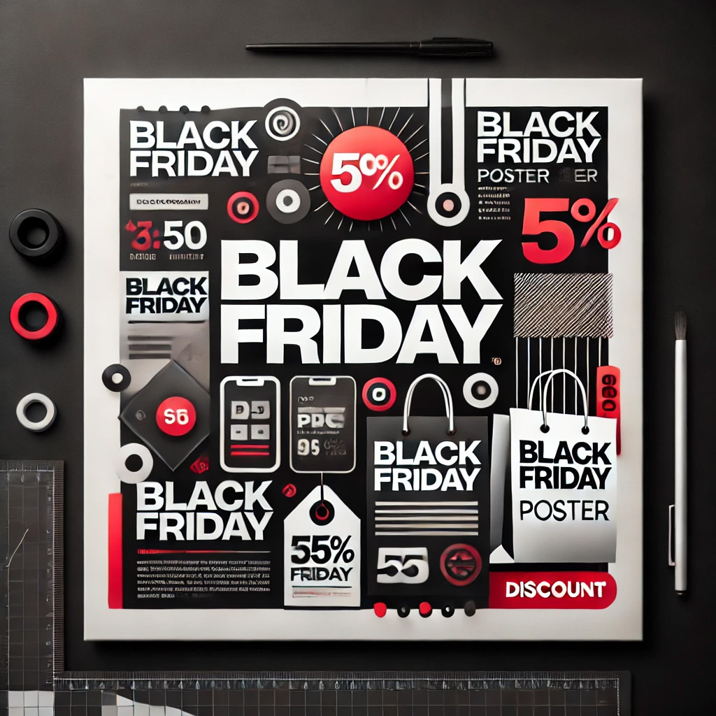 Black Friday Flyer Template: Eye-catching design to promote your Black Friday deals.