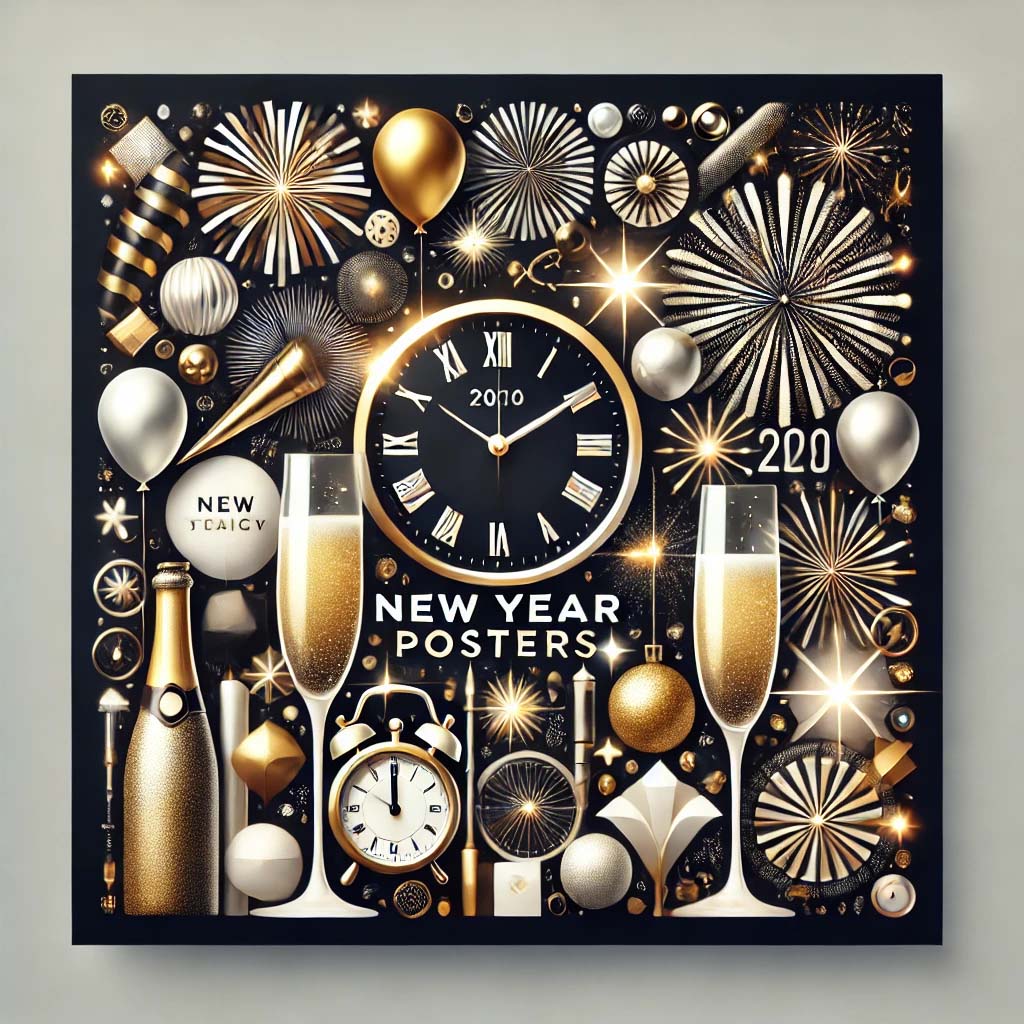 New Year Flyer Template: A festive and customizable flyer design for your New Year's Eve event.