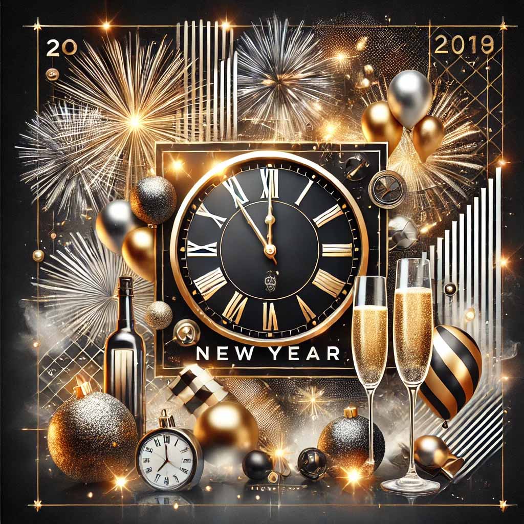 New Year Flyer Template: A festive and customizable flyer design for your New Year's Eve event."