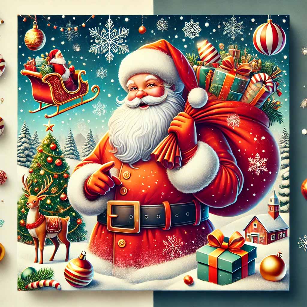 Santa Poster Template: Perfect for your holiday event with a festive Santa design.