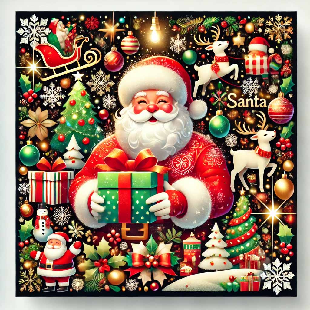 Santa Flyer Template: Festive design for your holiday event promotions.