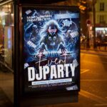 Eye-catching flyer for club promotions and DJ performances.