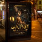 Sophisticated flyer featuring a stylish Gatsby design for an exclusive party event.