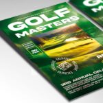 Customizable Golf Masters flyer template for promoting high-profile golf tournaments.
