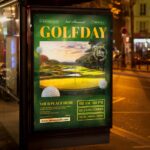 Customized flyer template for golf tournaments and open competitions.