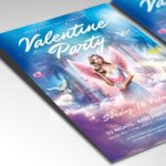 Love-themed flyer with roses and soft colors, designed for Valentine’s events and parties.