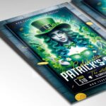 Editable PSD flyer design for St. Patrick’s Day celebration.