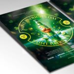 Customizable Saint Patrick’s Day flyer featuring leprechaun and gold coins.