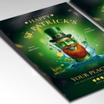 Customizable St. Patrick’s Day flyer design for parties and events.