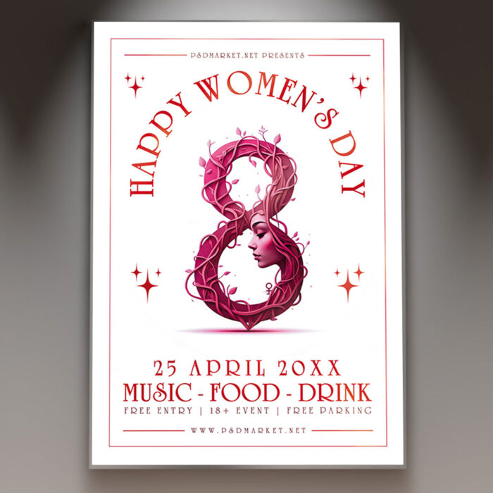 Vibrant and modern women’s event flyer with bold typography and empowering design.