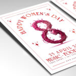 Celebrating women’s achievements with a colorful and energetic event flyer.