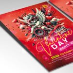 Soft and angelic flyer design with pink and red accents, perfect for Valentine's events.