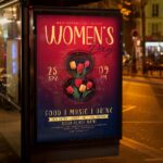 Customizable flyer template for Women’s Day event, promoting empowerment.