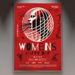 Empowering flyer design for women's event with bright and cheerful colors.
