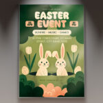 Modern Easter Event 2026 Flyer Template with vibrant colors.