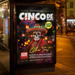 Eye-catching Cinco De Mayo Party Flyer Template to attract guests.