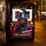 Print-ready DJ Saturday Flyer Template for club nights.