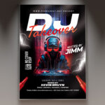 Energetic DJ Takeover Flyer Template for music events.