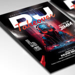 Customizable DJ Takeover Flyer Template for club promotions.