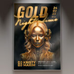 Elegant Gold Time Flyer Template highlighting urgency.