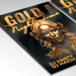 Customizable Gold Time Flyer Template for limited-time offers.