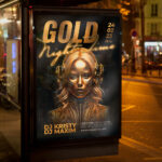 Print-ready Gold Time Flyer Template emphasizing deadlines.