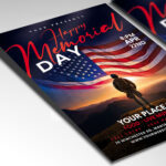 Announce your patriotic Memorial Day event with American flair.