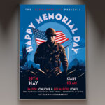 Festive Happy Memorial Day US Flyer Template for your events.